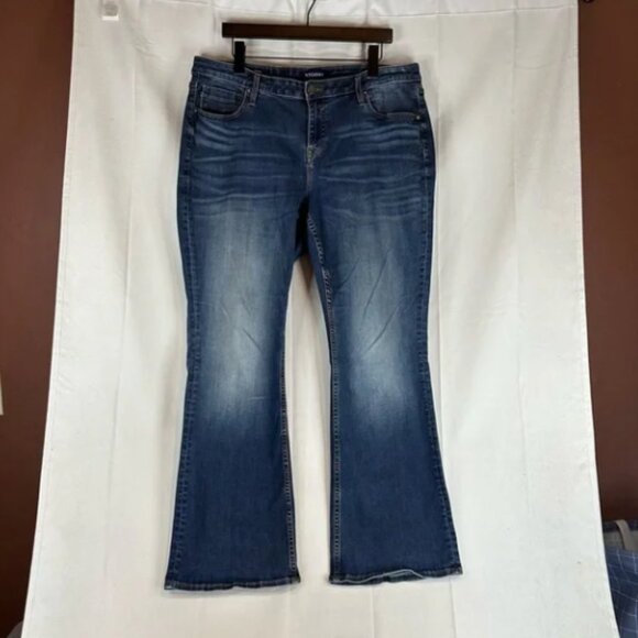 VIGOSS Jeans Jagger Bootcut Style Stretch Classic Fit Women’s Size 18 L30 Denim - Picture 3 of 6